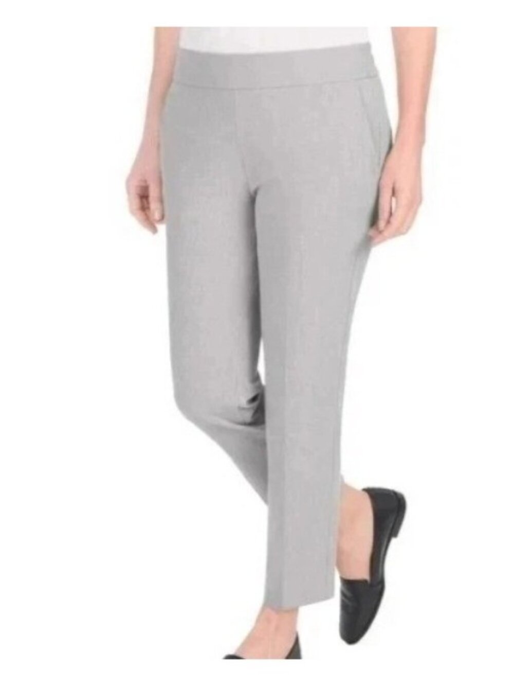 NWT Hilary Radley Women's XL Mid Rise Slim Leg Pants Heather Gray